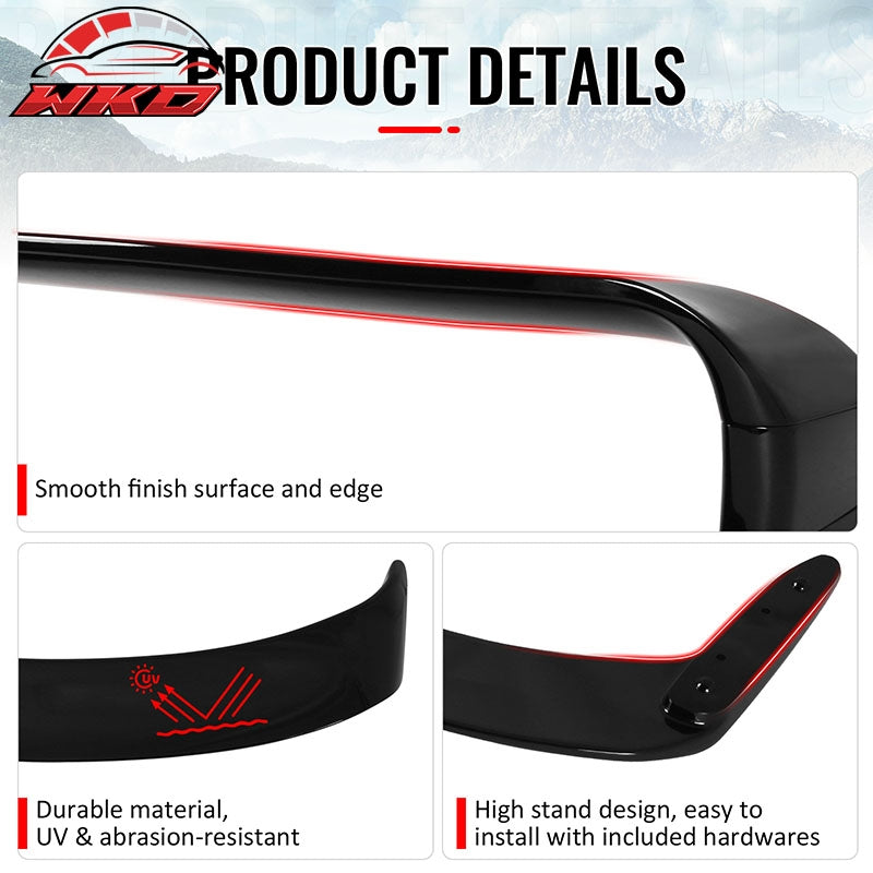 For 06-11 BMW E90 3 Series 08-12 M3 Sedan LTW GT Style Trunk Spoiler Gloss Black