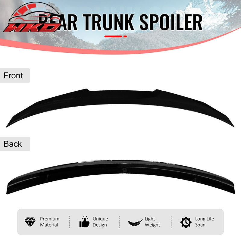 Fits 06-11 BMW E90 3-Series & M3 Sedan PSM Style Rear Trunk Spoiler Gloss Black
