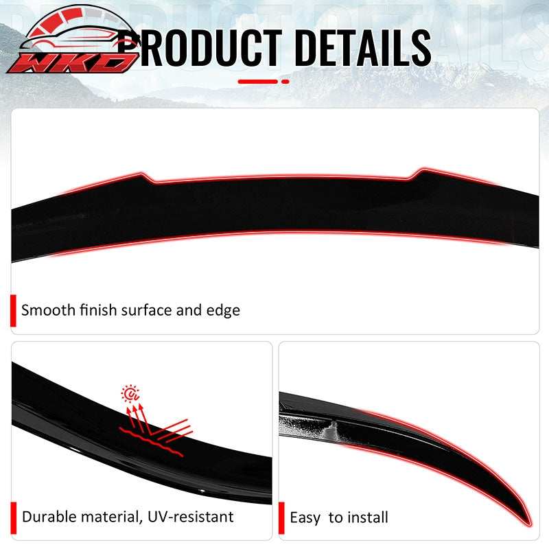 Fits 06-11 BMW E90 3-Series & M3 Sedan PSM Style Rear Trunk Spoiler Gloss Black