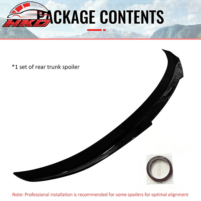 Fits 06-11 BMW E90 3-Series & M3 Sedan PSM Style Rear Trunk Spoiler Gloss Black