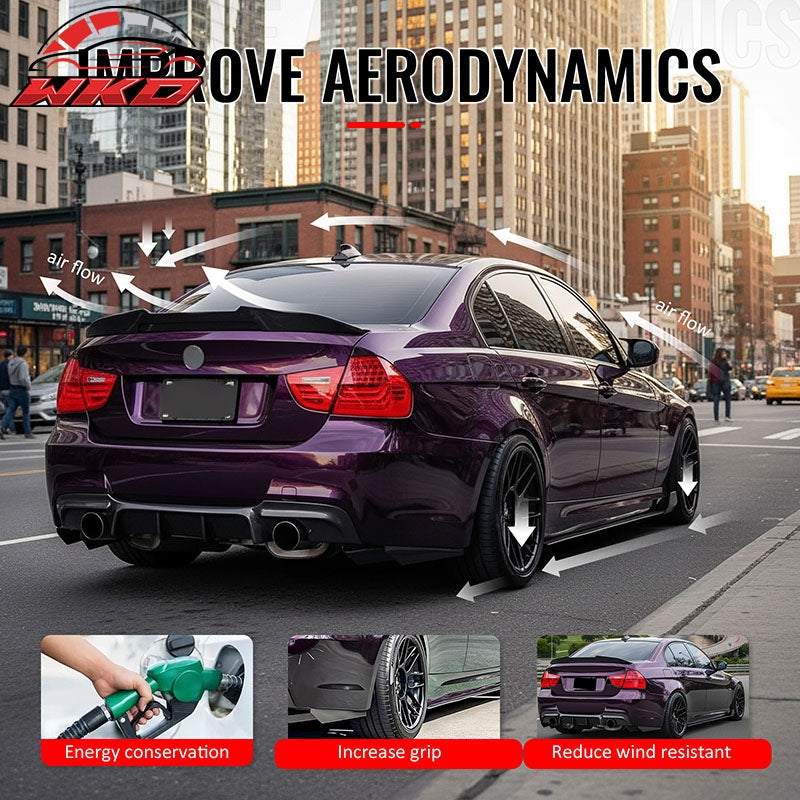 Fits 06-11 BMW E90 3-Series & M3 Sedan PSM Style Rear Trunk Spoiler Gloss Black