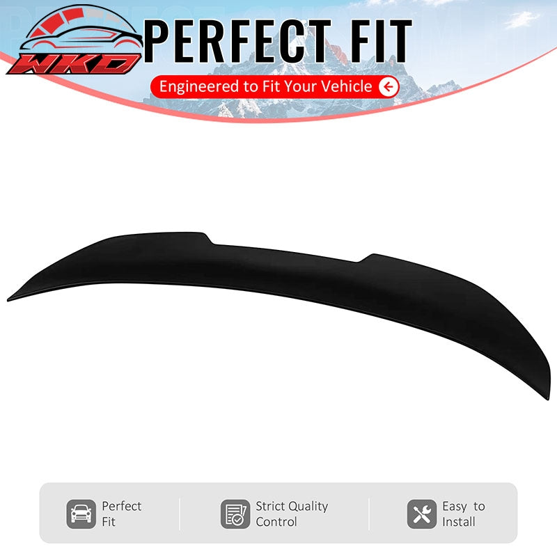 Fits 06-11 BMW E90 3-Series M3 Sedan PSM Style Trunk Spoiler Matte Black ABS