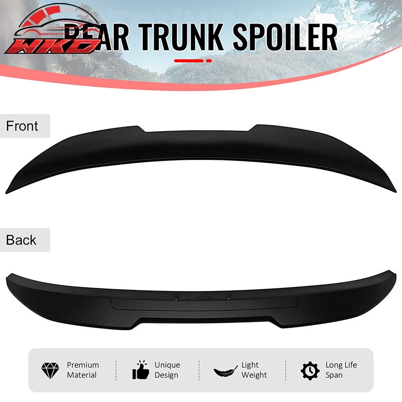 Fits 06-11 BMW E90 3-Series M3 Sedan PSM Style Trunk Spoiler Matte Black ABS