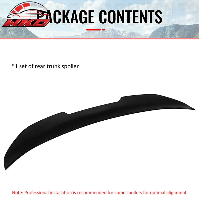 Fits 06-11 BMW E90 3-Series M3 Sedan PSM Style Trunk Spoiler Matte Black ABS
