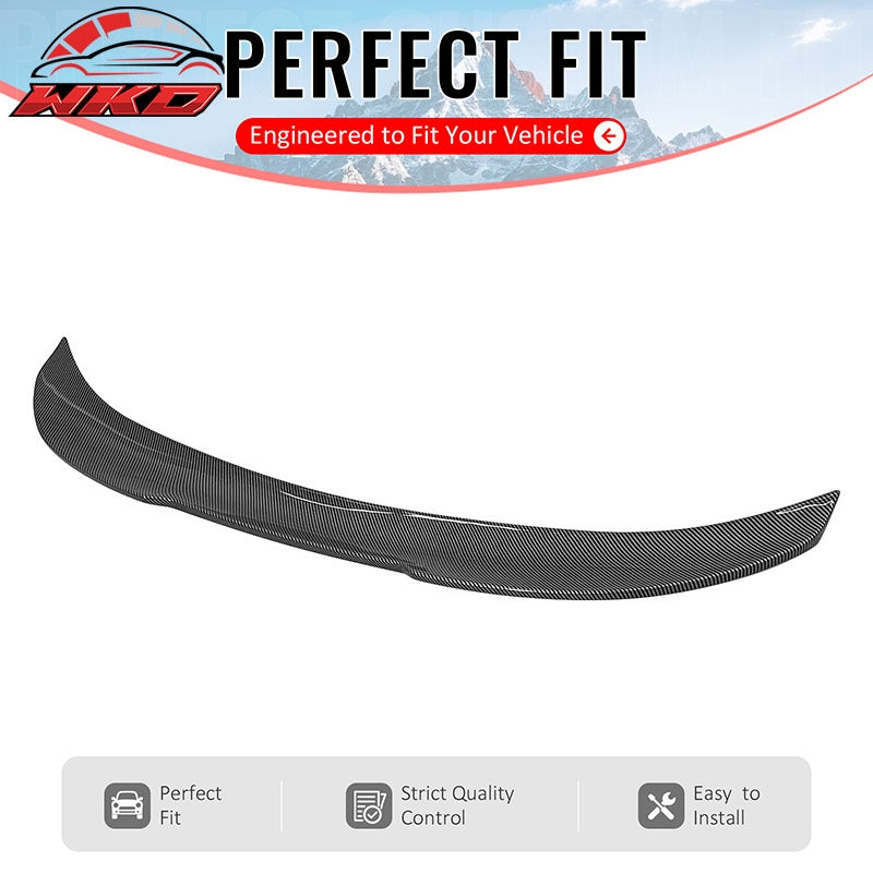 Fits 06-11 BMW E90 3-Series M3 Sedan PSM Style Trunk Spoiler Carbon Fiber Print