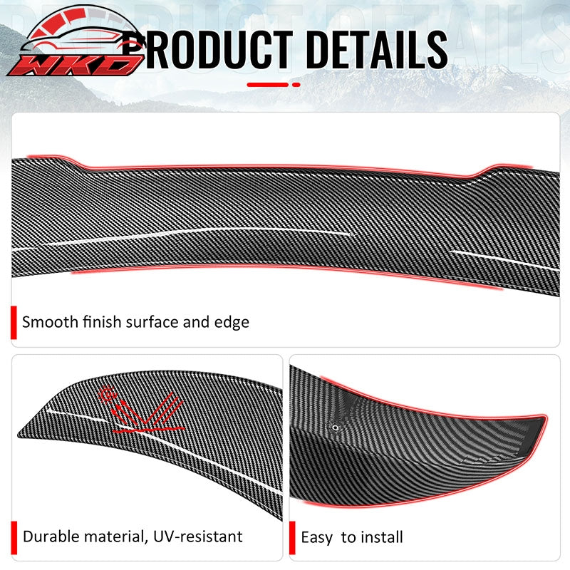 Fits 06-11 BMW E90 3-Series M3 Sedan PSM Style Trunk Spoiler Carbon Fiber Print