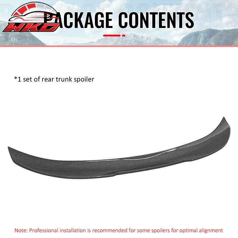 Fits 06-11 BMW E90 3-Series M3 Sedan PSM Style Trunk Spoiler Carbon Fiber Print