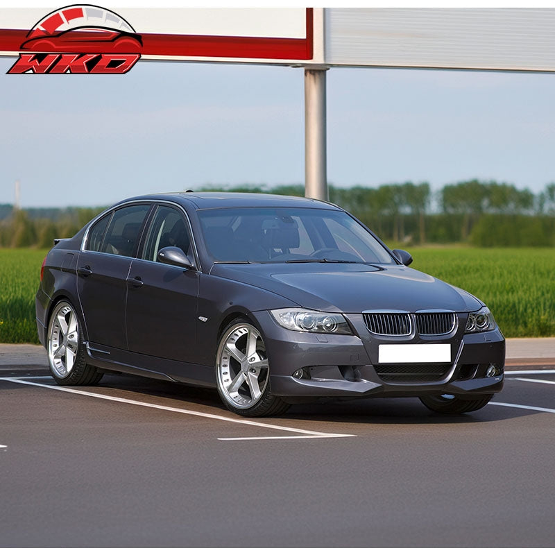Fits 06-08 BMW E90 3 Series Sedan 4Dr AC-S Style Front Bumper Lip Spoiler Kit PU