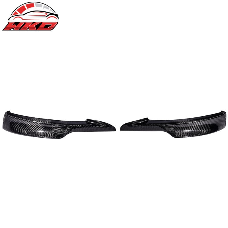 Fits 09-11 BMW E90 328i 335i MT Carbon Fiber Splitter Front Bumper Lip 2Pcs