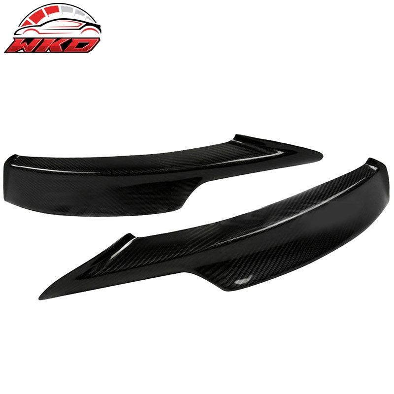 Fits 09-11 BMW E90 328i 335i MT Carbon Fiber Splitter Front Bumper Lip 2Pcs