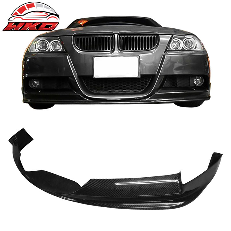 Fits 05-08 BMW E90 3-Series M-Sport 3D Style Front Bumper Lip Matte Carbon Fiber