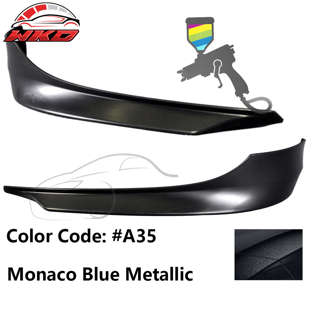 Fits 09-11 E90 LCI OE Painted #A35 Monaco Blue Metallic PP Front Splitter