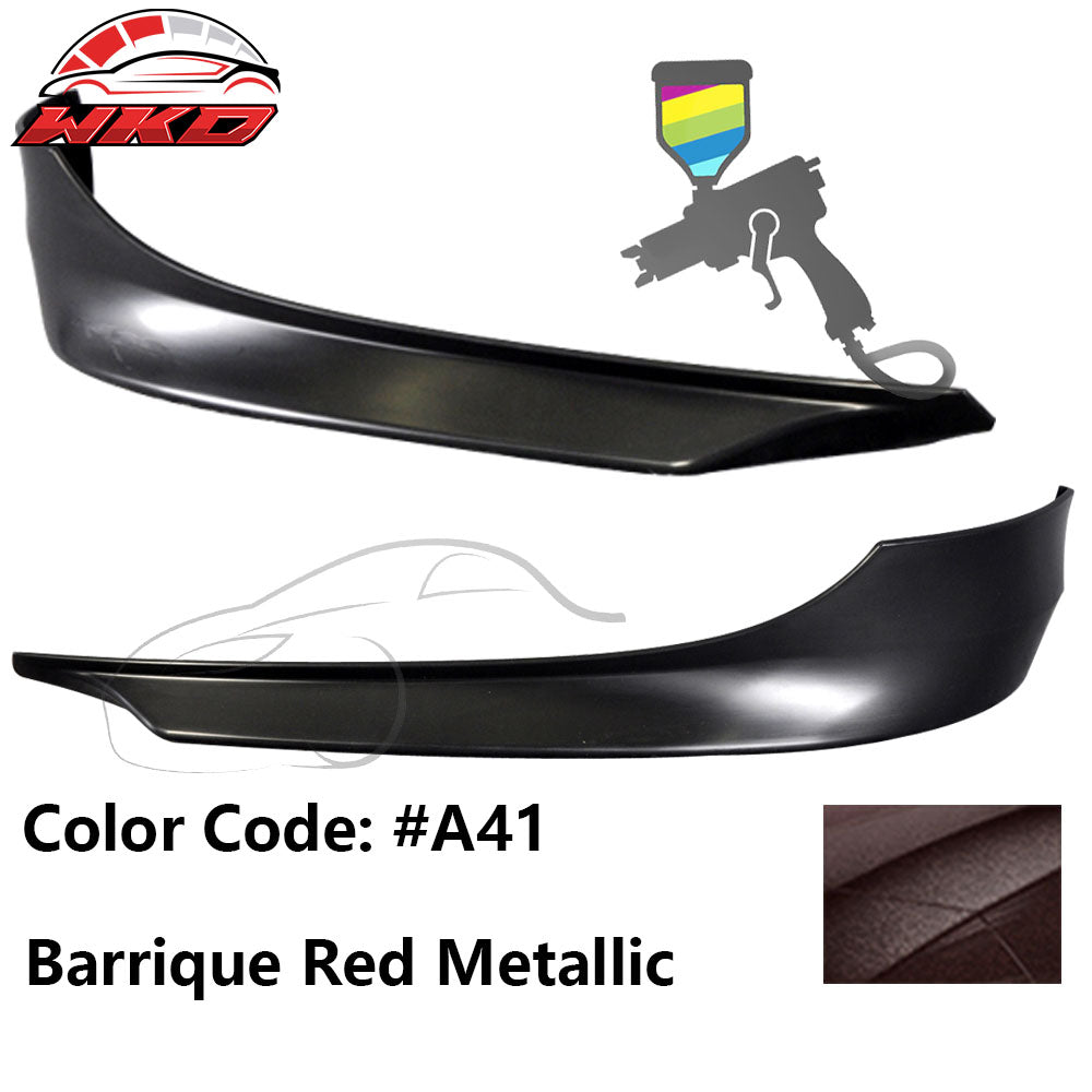 Fits 09-11 E90 LCI OE Painted #A41 Barrique Red Metallic PP Front Splitter