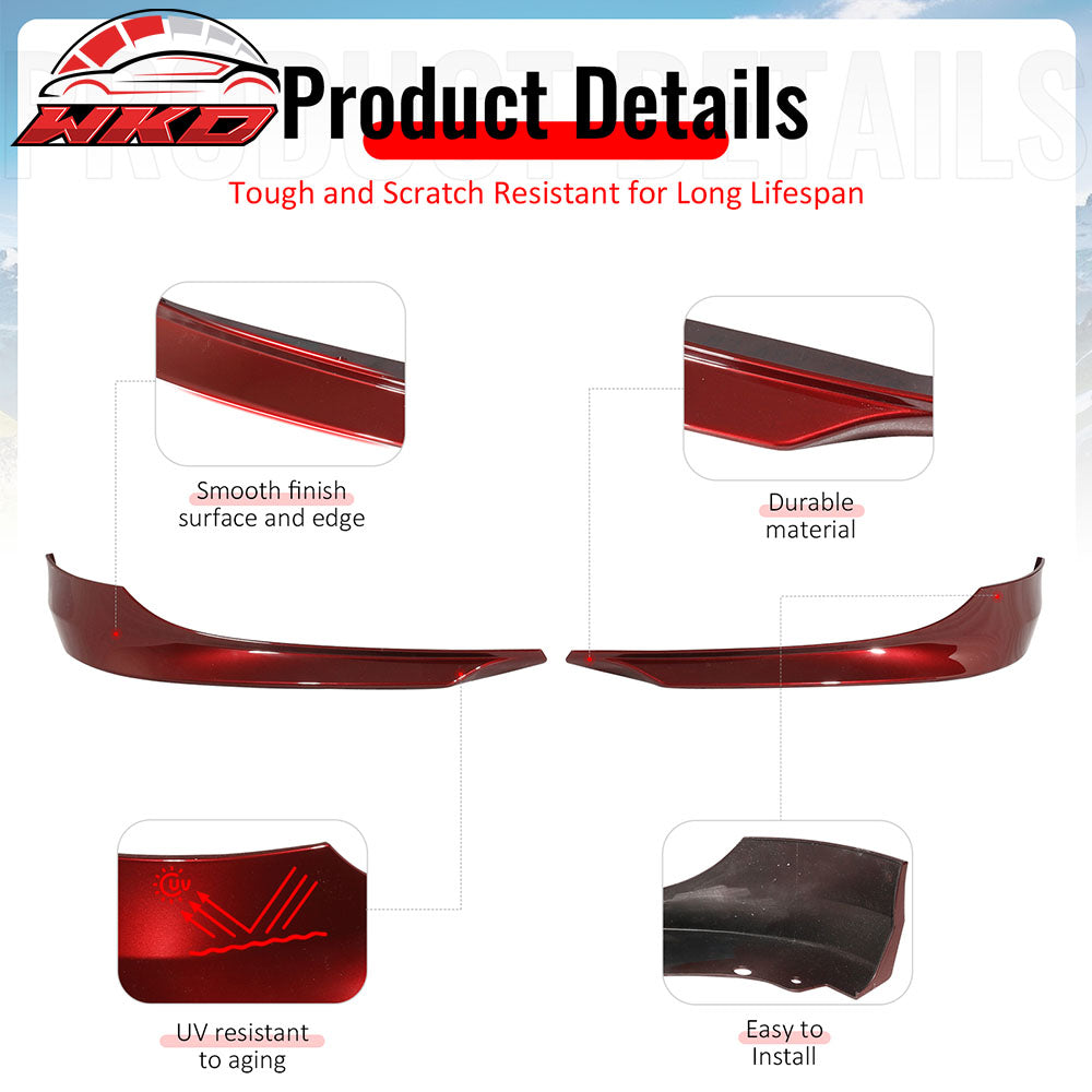 Fits 09-11 E90 LCI OE Painted #A82 Vermillion Red Metallic PP Front Splitter