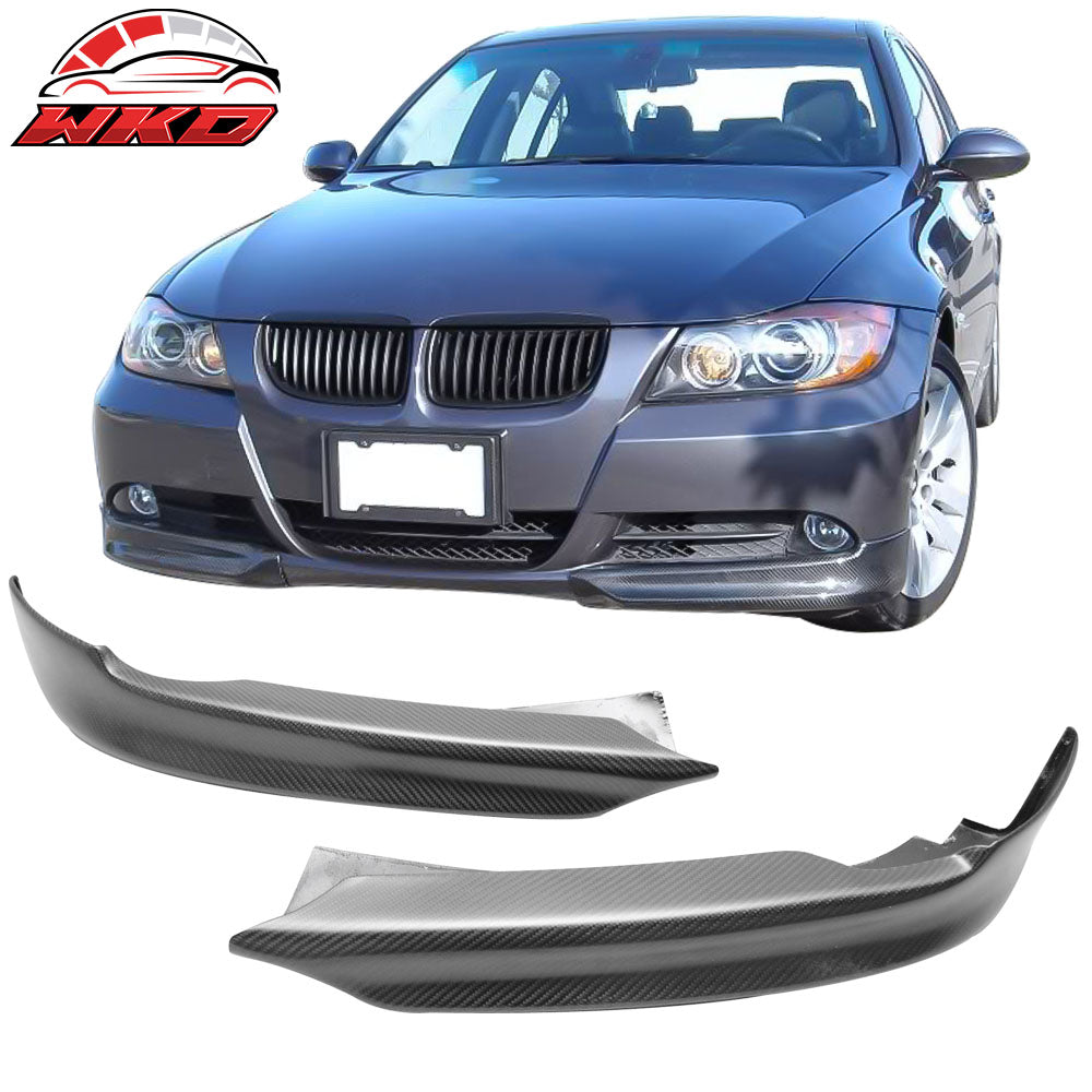 For 05-08 BMW E90 3-Series OE Style Front Bumper Lip Splitter Matte Carbon Fiber