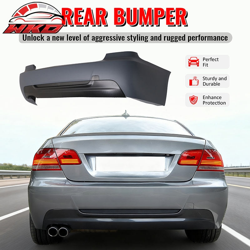 Fits 07-13 BMW E92 3-Series 328 Coupe MT/M Sport Rear Bumper Cover W/Diffuser PP