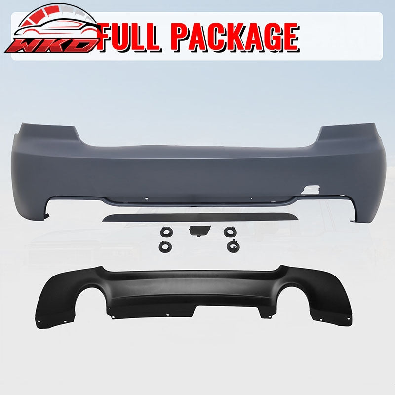Fits 07-13 BMW E92 3-Series 335 Coupe MT/M Sport Rear Bumper Cover W/Diffuser PP