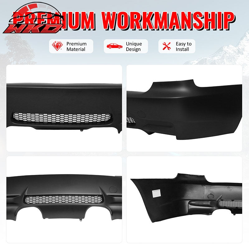 Fits 07-13 BMW E92 3-Series Coupe 2Dr M3 Style Rear Bumper Cover Replacement PP