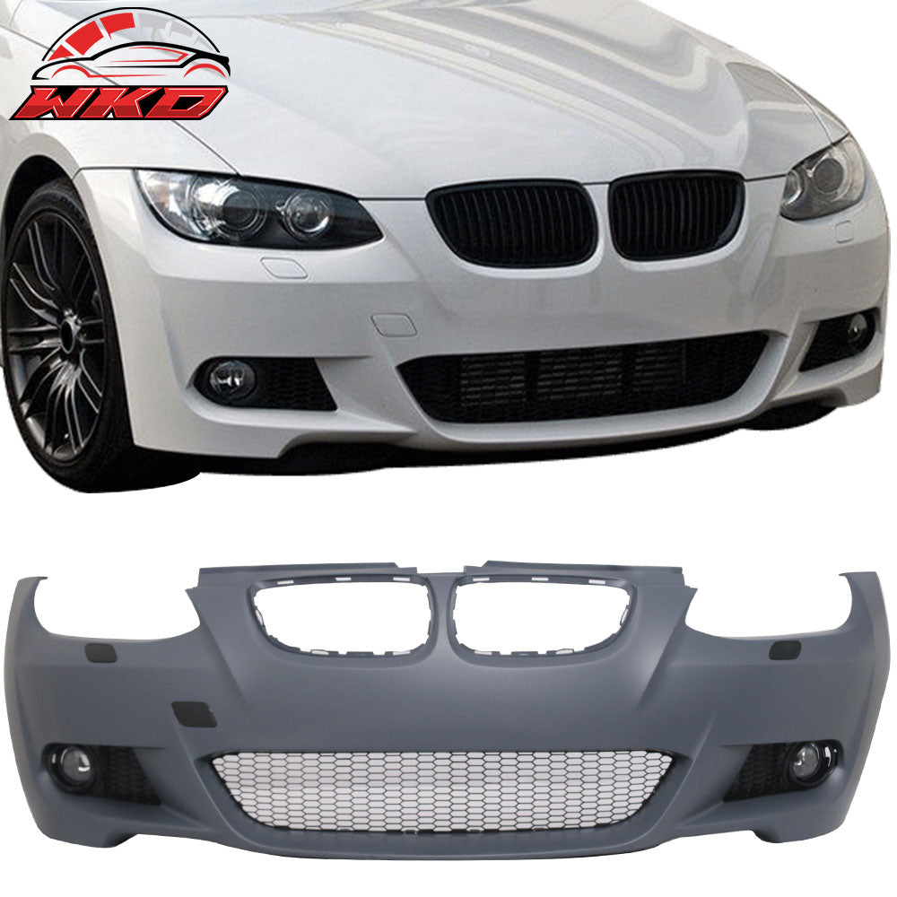 Fits 07-10 E92 E93 Pre-LCI M-T Msport Front Bumper Cover Replacement+Foglamp