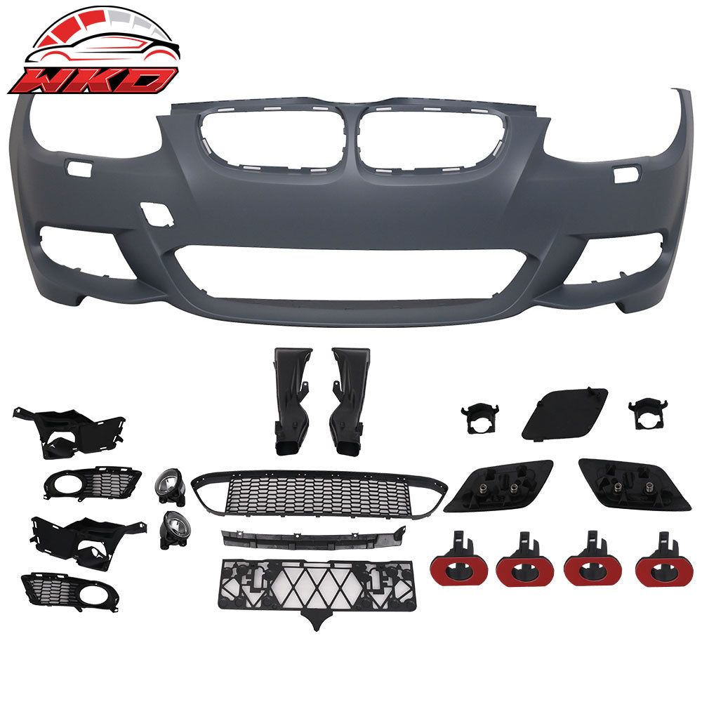 Fits 11-13 BMW E92 LCI M-T Msport Front Bumper Cover Replacement+Fog Lamps