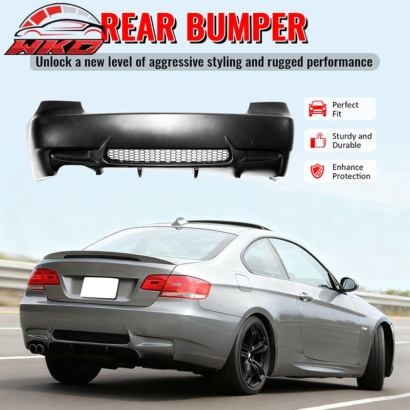 Fits 07-13 BMW E92 E93 3 Series 2Dr M3 Style Rear Bumper Cover Replacement PP
