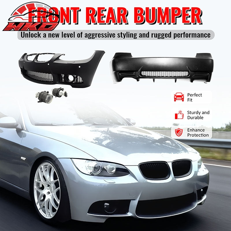 Fits 07-10 BMW E92 E93 3 Series M3 Style Fog Lamps Front & Rear Bumper Cover PP