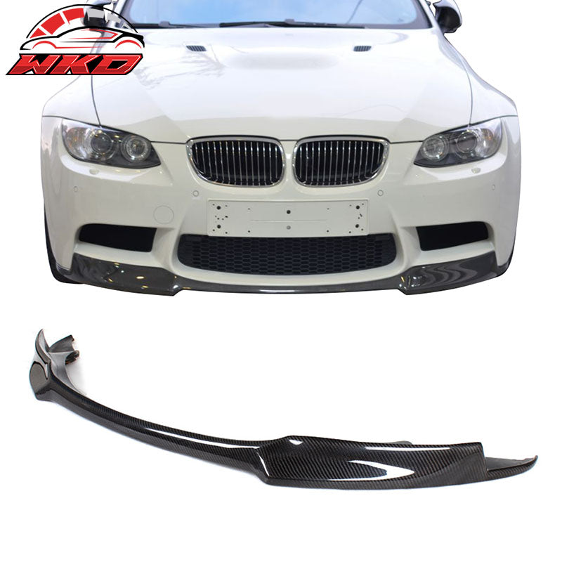 Fits 08-14 BMW E92 M3 3 Series V Style Front Bumper Lip - Matte Carbon Fiber