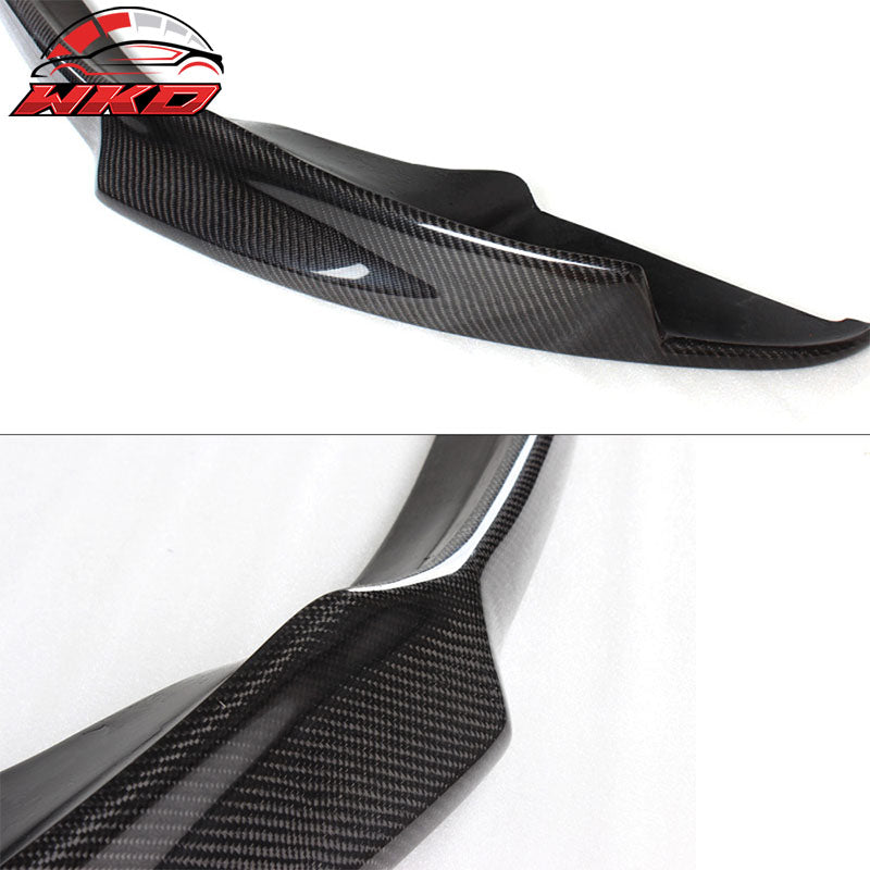 Fits 08-14 BMW E92 M3 3 Series V Style Front Bumper Lip - Matte Carbon Fiber