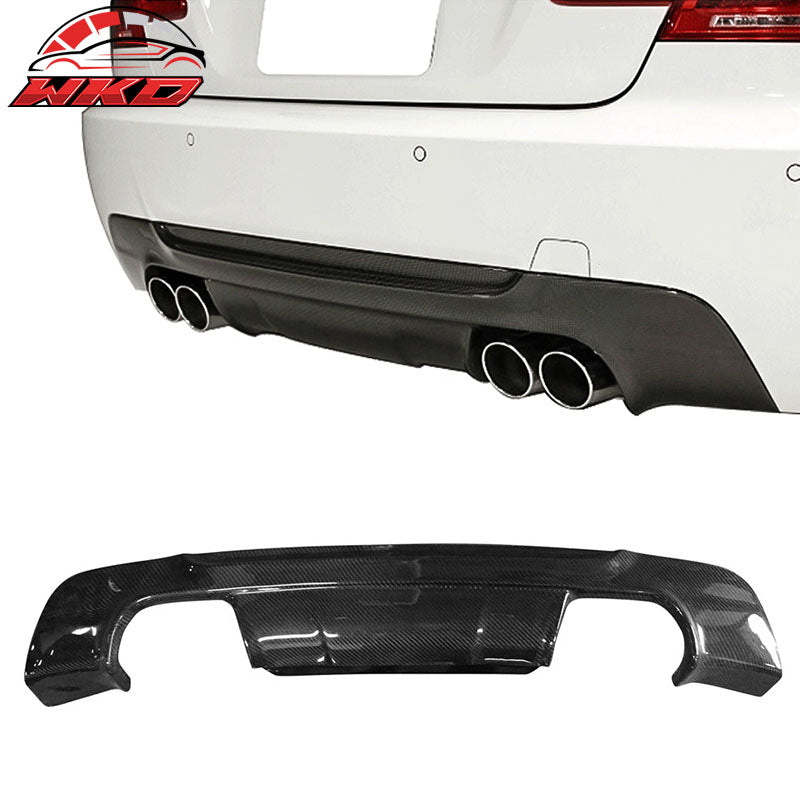 Fit 07-13 BMW E92 E93 3 Series M Sport 3D Style Rear Diffuser Matte Carbon Fiber