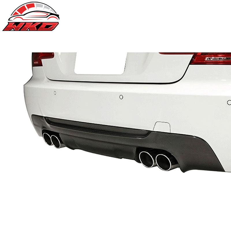 Fit 07-13 BMW E92 E93 3 Series M Sport 3D Style Rear Diffuser Matte Carbon Fiber