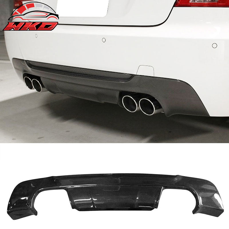 Fit 07-13 BMW E92 E93 3D Rear Bumper Lip Diffuser Carbon Fiber CF