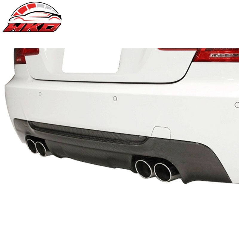 Fit 07-13 BMW E92 E93 3D Rear Bumper Lip Diffuser Carbon Fiber CF
