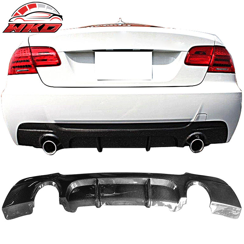 Fits 07-13 BMW E92 E93 M Sport P Style Rear Bumper Diffuser Matte Carbon Fiber
