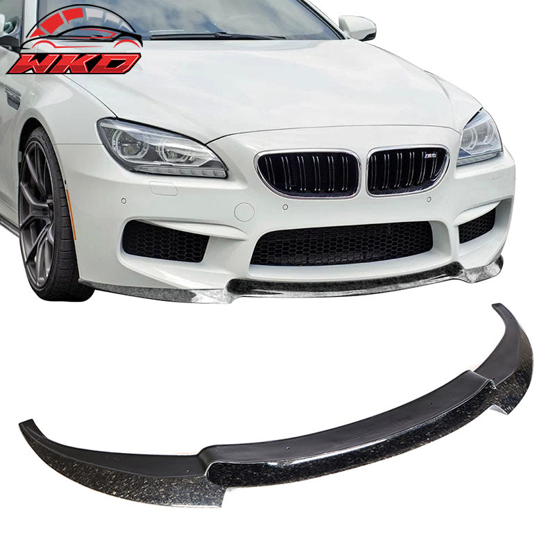 Fits 12-17 BMW F06 M6 V Style Front Bumper Lip Spoiler Forged Matte Carbon Fiber