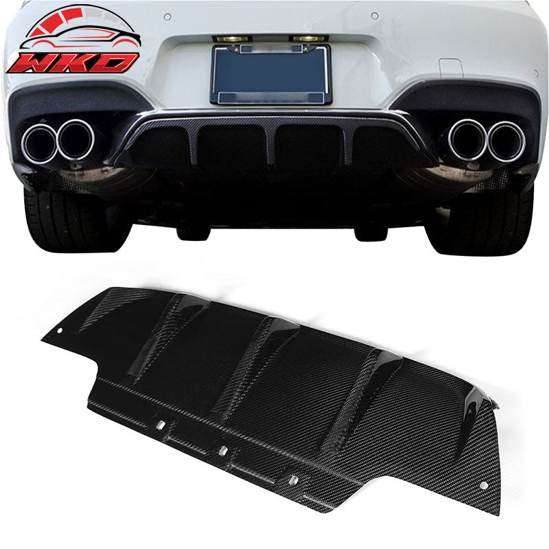 Fits 12-17 BMW F06 6 Series M6 V Style Rear Bumper Diffuser Matte Carbon Fiber