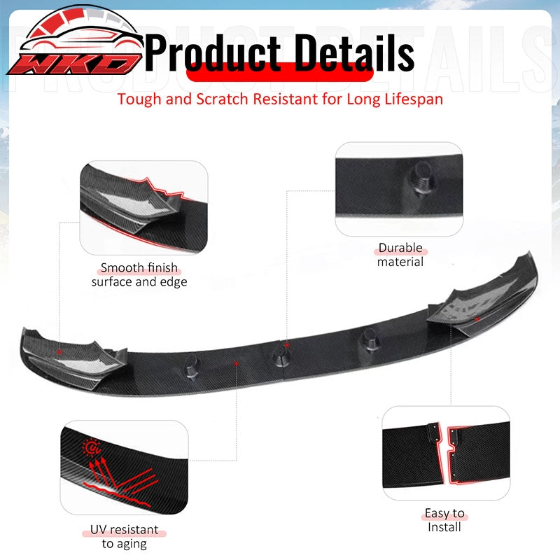 Wholesale 11-16 BMW F10 5 Series MP Style Front Bumper Lip Spoiler Carbon Fiber Print - Wikond Auto