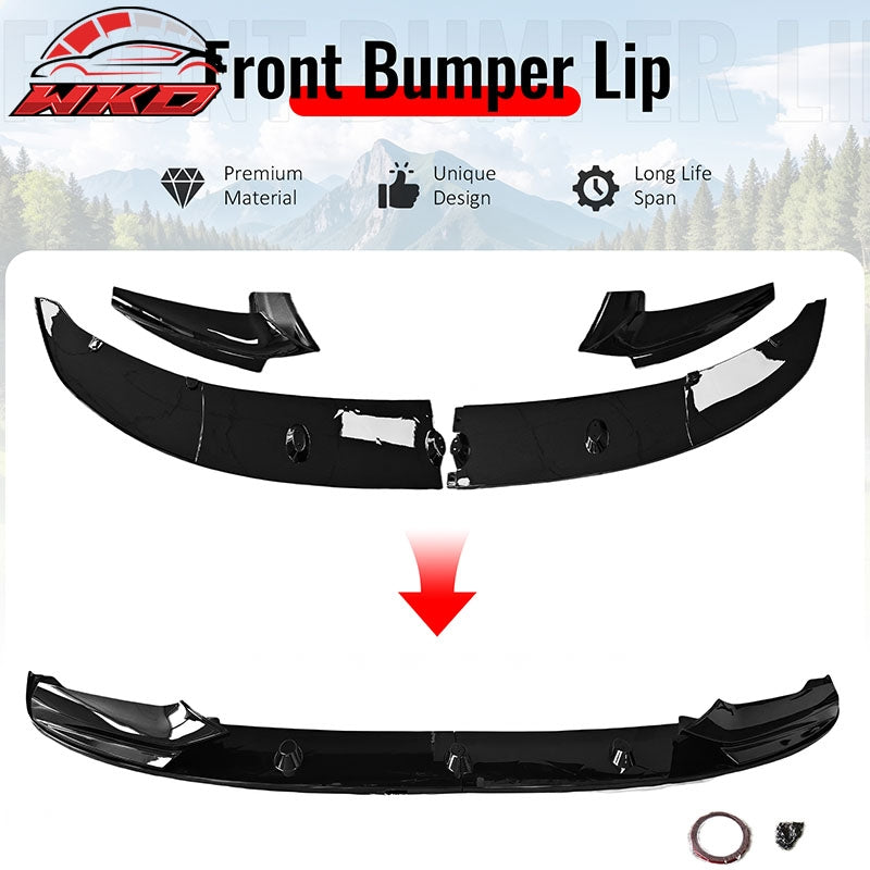 Wholesale 11-16 BMW F10 5 Series MP Style Front Bumper Lip Spoiler Gloss Black ABS - Wikond Auto