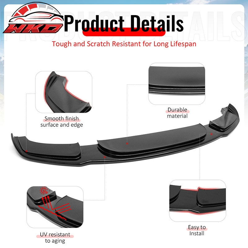 Wholesale 11-16 BMW F10 5-Series Sedan M Sport HM Style Front Bumper Lip Gloss Black - Wikond Auto