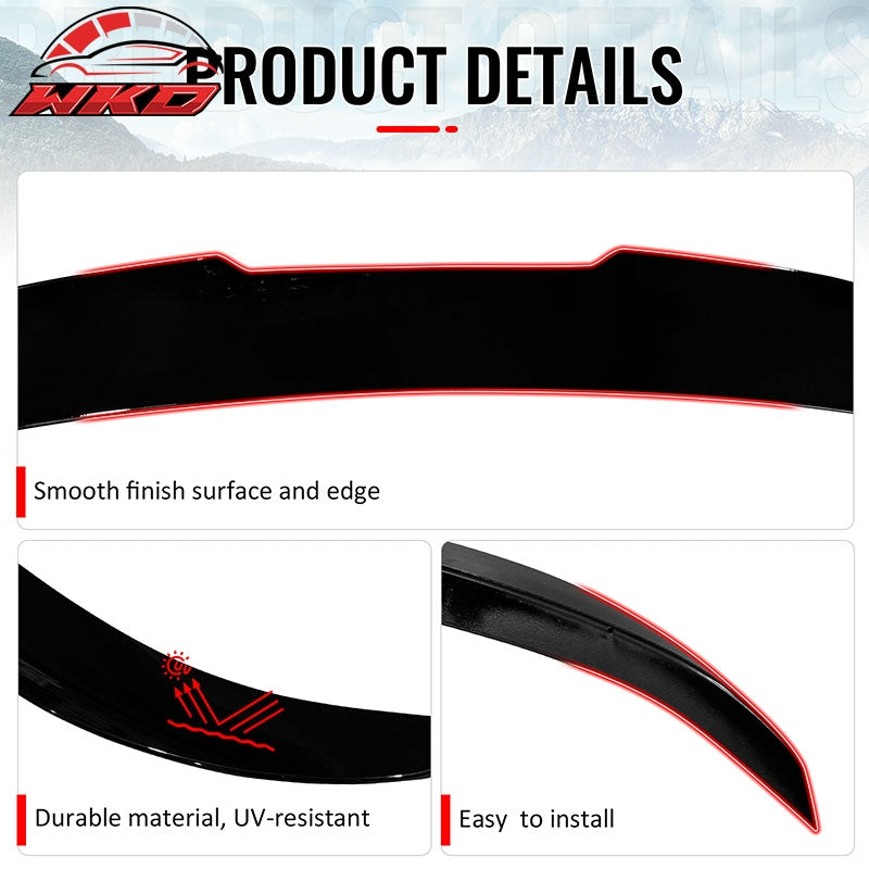Fits 11-17 BMW F10 5-Series Sedan PSM Style Rear Trunk Spoiler Wing Gloss Black