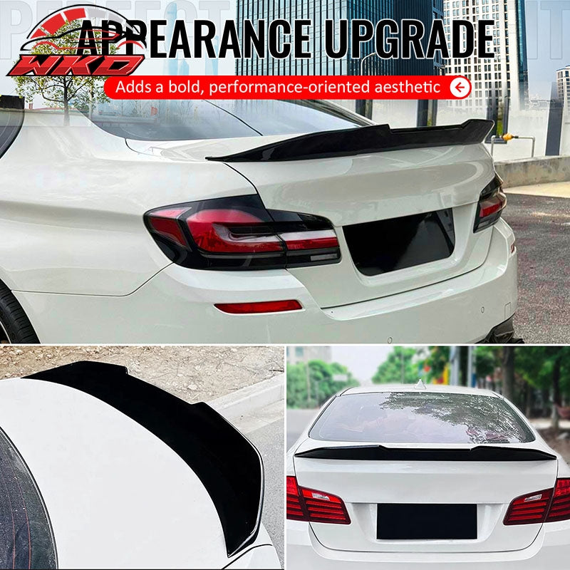 Fits 11-17 BMW F10 5-Series Sedan PSM Style Rear Trunk Spoiler Wing Gloss Black