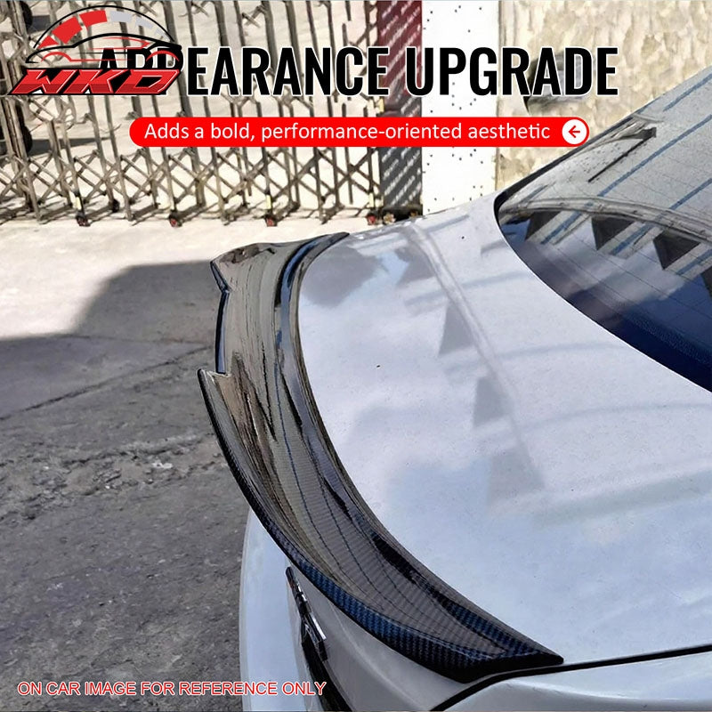 Fits 11-17 BMW F10 5-Series Sedan PSM Style Trunk Spoiler Lip Carbon Fiber Print