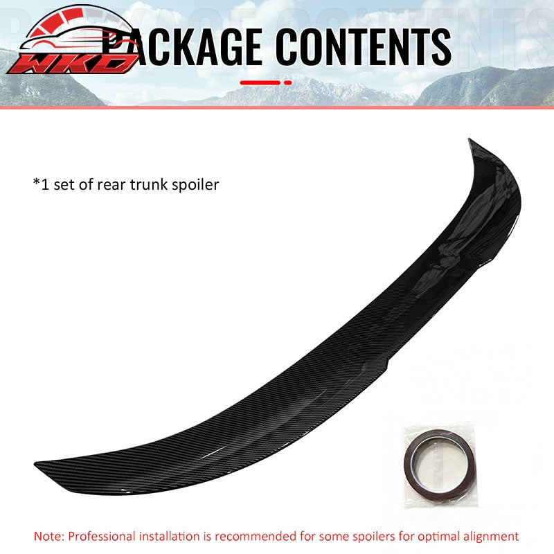 Fits 11-17 BMW F10 5-Series Sedan PSM Style Trunk Spoiler Lip Carbon Fiber Print