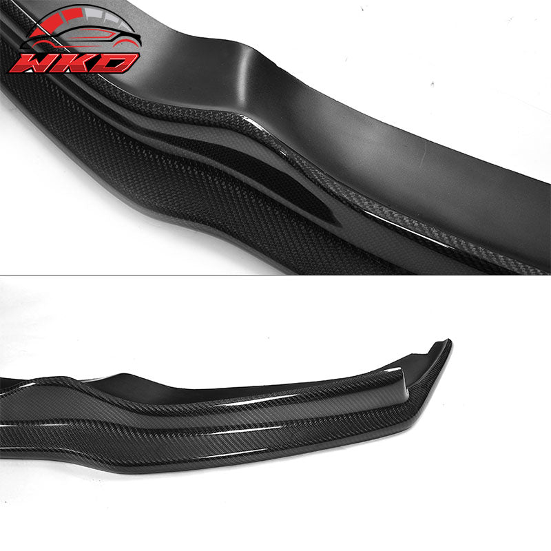 Fits 11-16 BMW 5 Series F10 M Sport AK Style Front Bumper Lip Matte Carbon Fiber