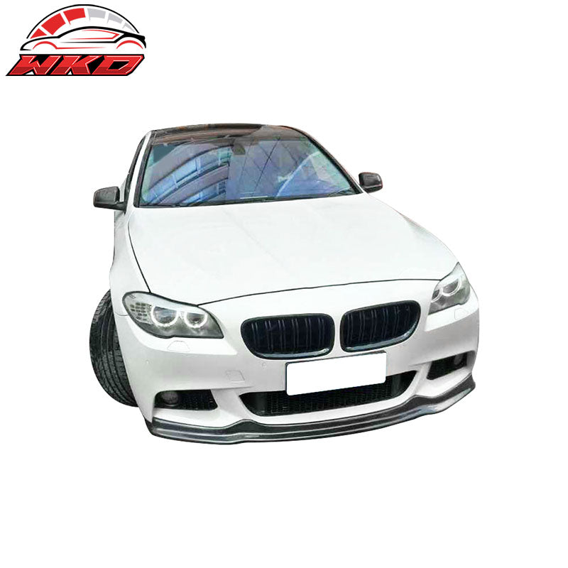Fits 11-16 BMW 5 Series F10 M Sport AK Style Front Bumper Lip Carbon Fiber CF