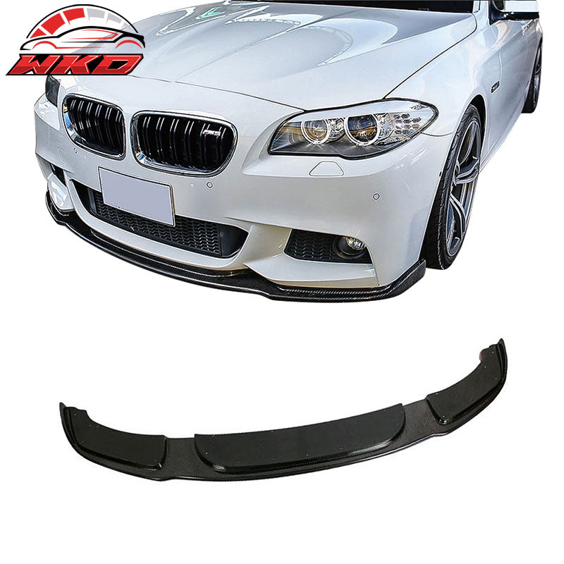 Fits 11-16 BMW F10 5 Series M Sport HM Style Front Bumper Lip Matte Carbon Fiber