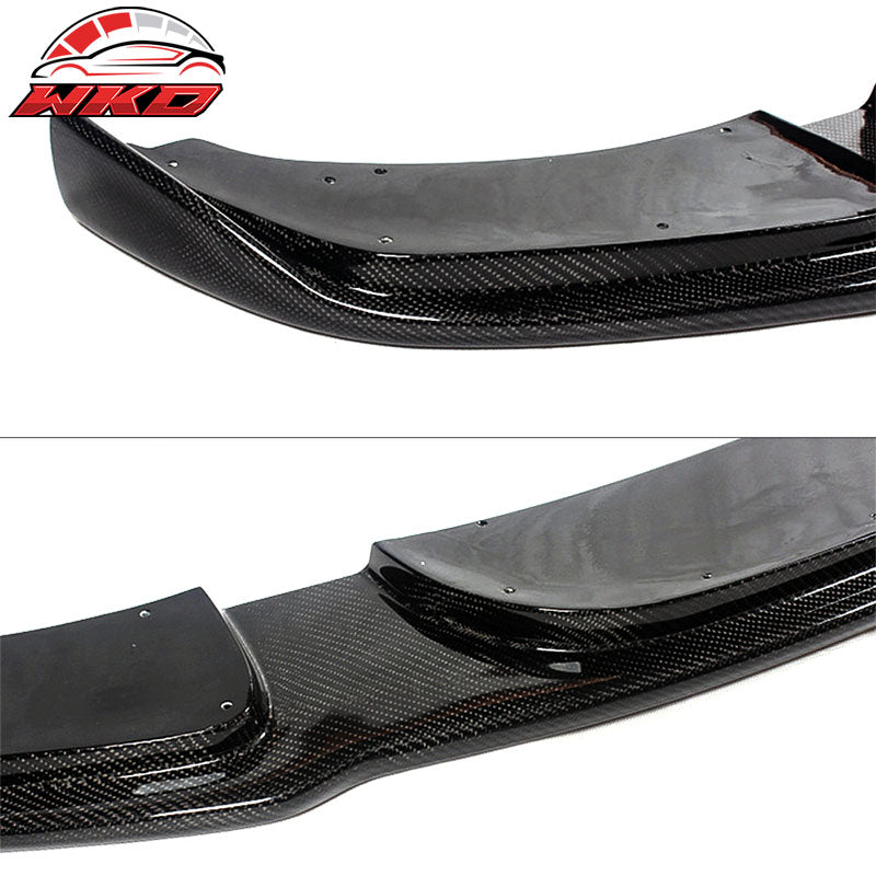 Fits 11-16 BMW F10 5 Series M Sport HM Style Front Bumper Lip Matte Carbon Fiber