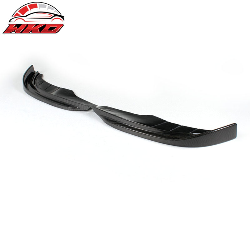 Fits 11-13 BMW F10 JC Style Front Bumper Lip Splitter 2PC - Matte Carbon Fiber