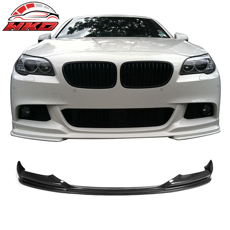 Fits 11-16 BMW 5 Series F10 M Sport 3D Style Front Bumper Lip Matte Carbon Fiber