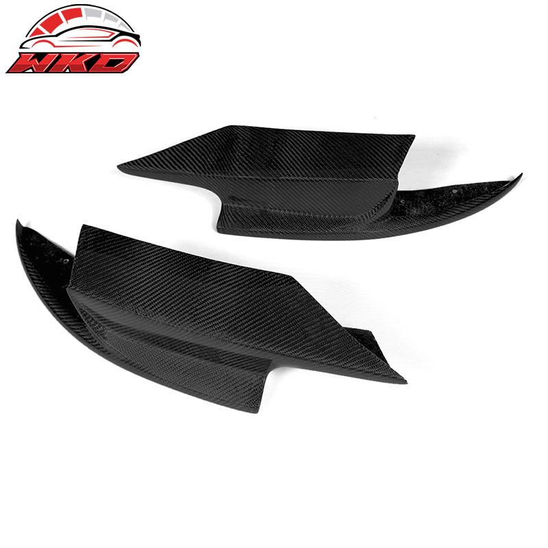 Fits 12-16 BMW F10 M5 RKP Style Front Bumper Lip Splitter 2PC Matte Carbon Fiber