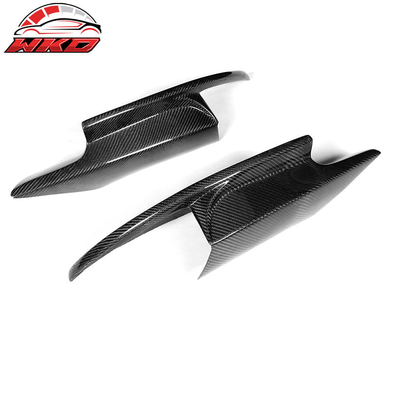 Fits 12-16 BMW F10 M5 RKP Style Front Bumper Lip Splitter 2PC Matte Carbon Fiber